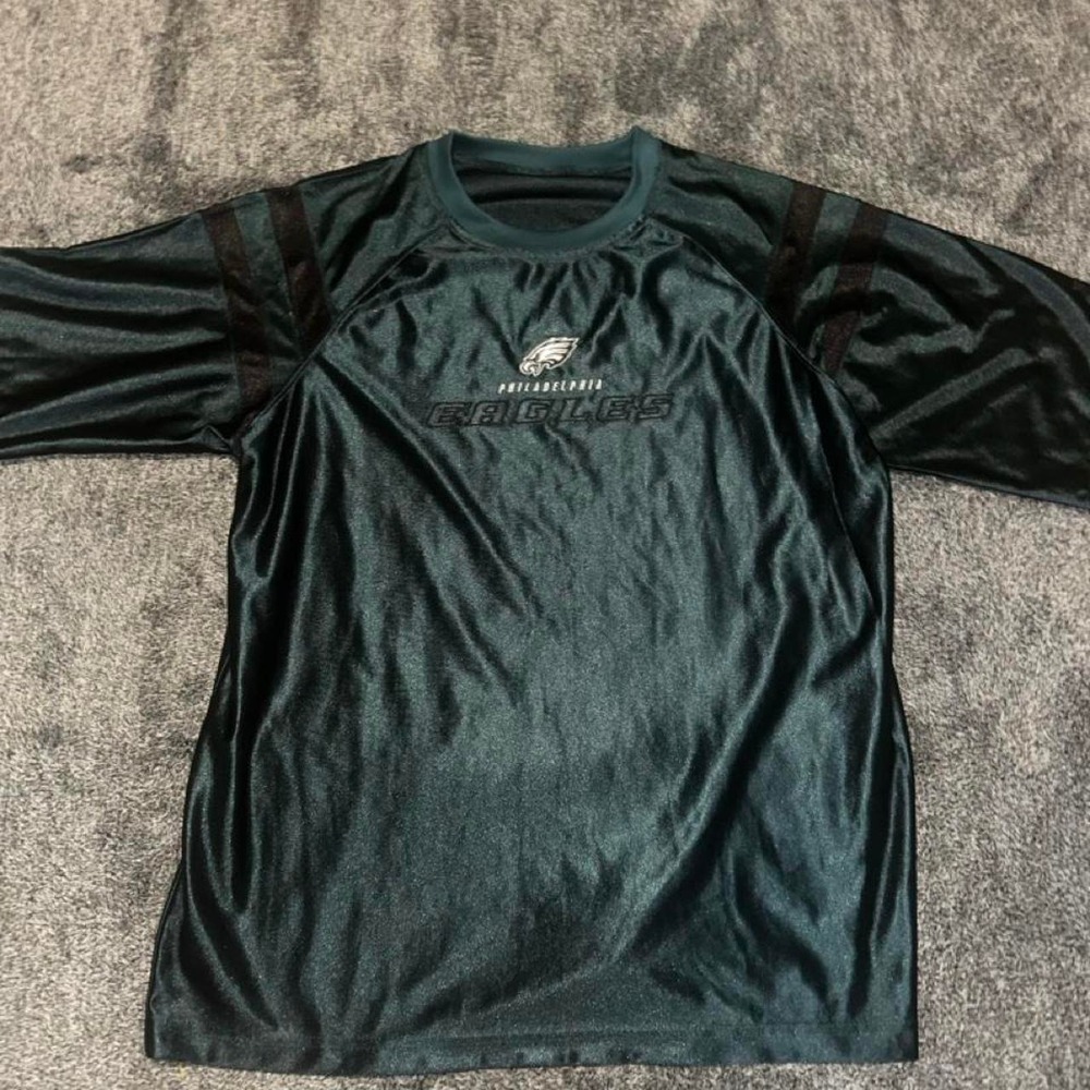 Vintage Y2K Philadelphia eagles shiny green spellout shirt xl